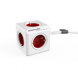 Allocacoc PowerCube Extended Red 3m cable