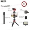 Boya Vlogging BY VG350 kit with BY-MM1+ and smartphone holder + LED