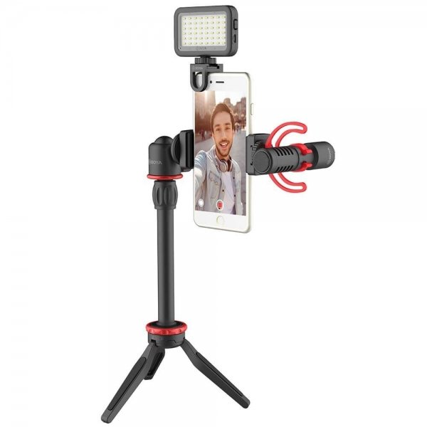 Boya vlogging BY VG350 kit with BY-MM1+ smartphone houder+ LED