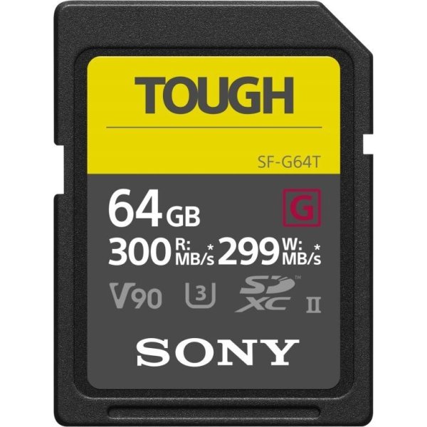 Sony ProSD Tough 18x stronger - 64GB UHS-II R300 W299 - V90