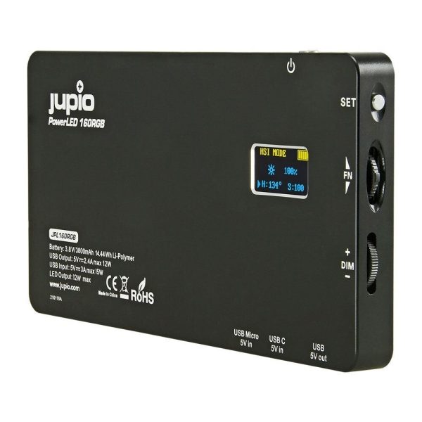 Jupio PowerLED 160 RGB with Built-in Powerbank