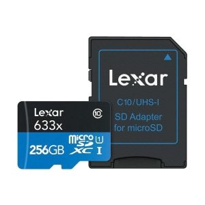 LEXAR 256GB 633X MICROSDXC UHS-I HS