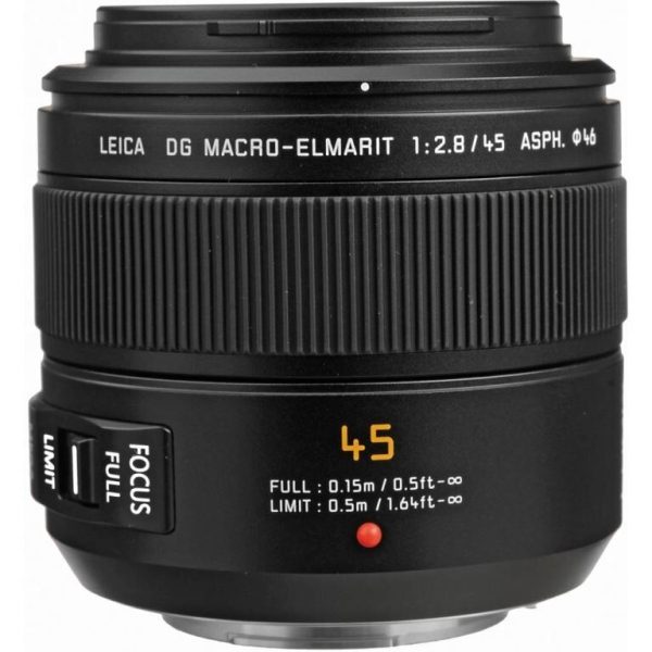 Panasonic H-ES045E Leica 45 mm/f2.8 Black