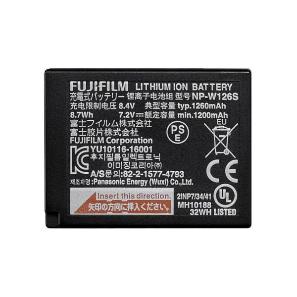 Fujifilm NP-W126S Accu voor o.a X-S10 / X-T30 II / X-E4/ X-Pro 3