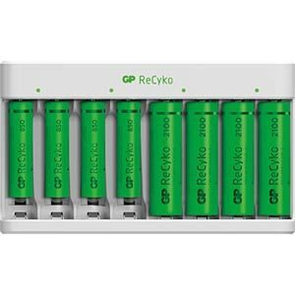 GP Batterijen USB 8 Slots BATCHG. INCL. 4X AA 2100 MAH - 4X AAA 850 mAh