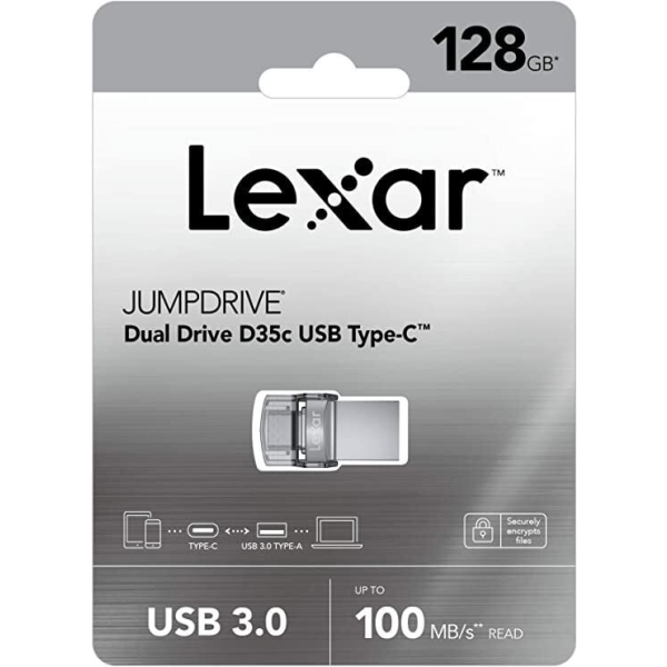 Lexar USB Stick 128 GB Dual Type-C en Type-A USB 3.0