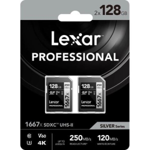 Lexar Pro SDXC 1667X 128GB Global 2 Pack