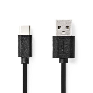 Nedis USB-Kabel Type-C Male naar type-A Male 1m Zwart