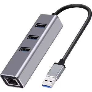 Rocketek USB HUB 3.0 Internet 1000M LAN 4 Port Multi Splitter Adapter Power Delivery Charging