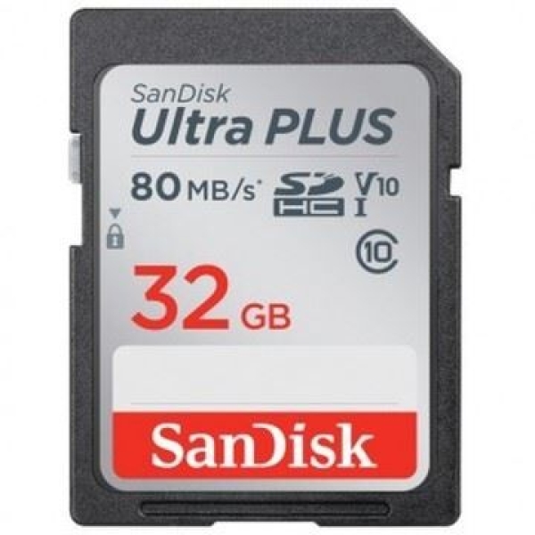 SanDisk SDHC Elite Ultra Plus 32GB 80MB/s Klasse 10