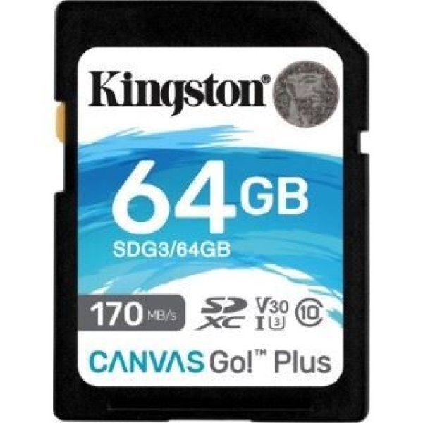 Kingston SDXC 64GB Video Class V30 UHS-I U3 Klasse 10 UHS-I