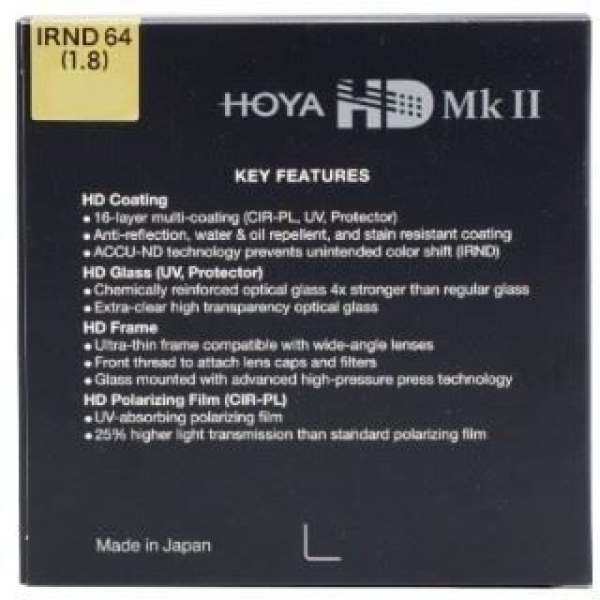 Hoya IRND 64 HD MkII Grijsfilter 82 mm