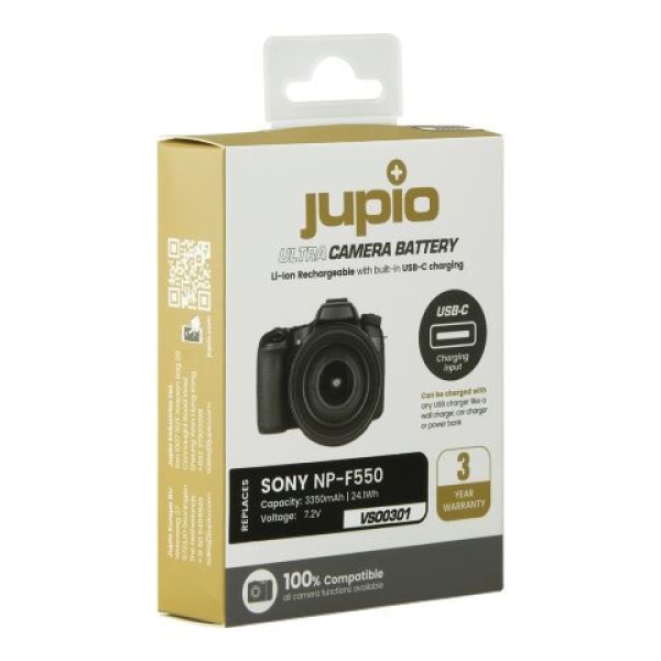 Jupio NP-F550 *ULTRA C* 3350mAh (USB-C input