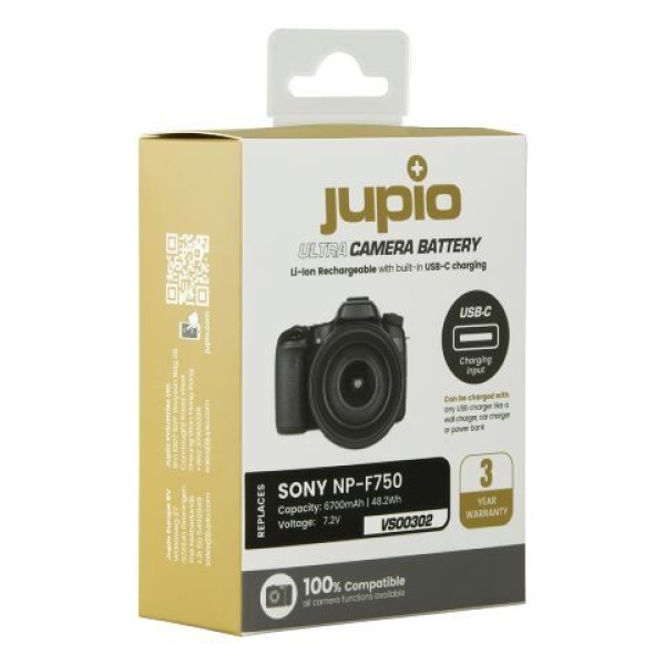 Jupio NP-F750 *ULTRA C* 6700mAh (USB-C input