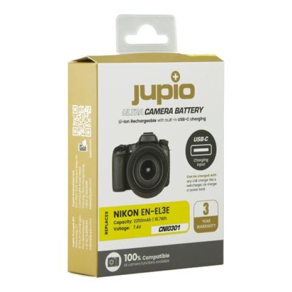 Jupio EN-EL3E *ULTRA C* 2250mAh (USB-C input