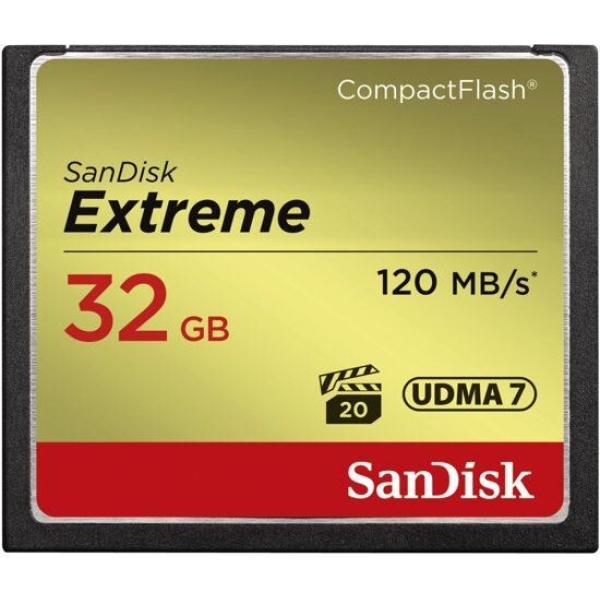 SanDisk CF Extreme 32GB 120MB/s 85MB write UDMA 7