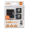 Jupio Value Pack: 2x Battery GoPro HERO8 AHDBT-801 1260mAh + Compact USB Triple Charger (update vers