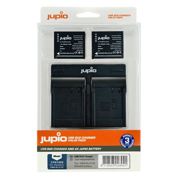 Jupio Accu Value Pack: 2x Battery DMW-BLG10 + USB Dual Charger