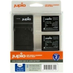 Jupio Accu Value Pack: 2x Battery DMW-BLG10 + USB Single Charger