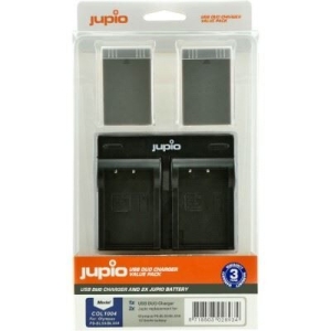 Jupio Accu Value Pack: 2x Battery PS-BLS5 / PS-BLS50 1210mAh + USB Dual Charger