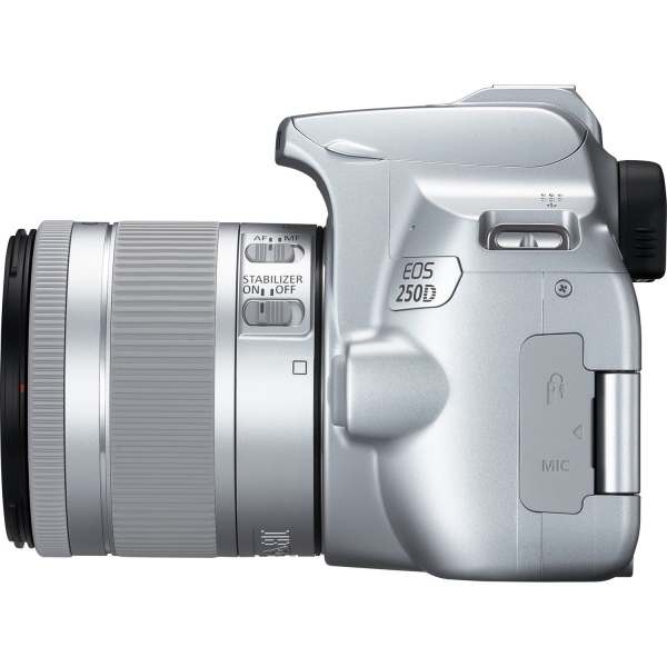 Canon Spiegelreflex EOS 250D Zilver + EF-S 18-55mm f/4-5.6 IS STM
