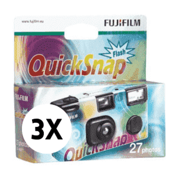 Fujifilm Wegwerpcamera Quicksnap Flash 27 3 pak