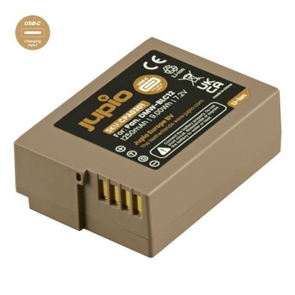 Jupio Accu DMW-BLC12 *ULTRA C* (USB-C input) 1250mAh
