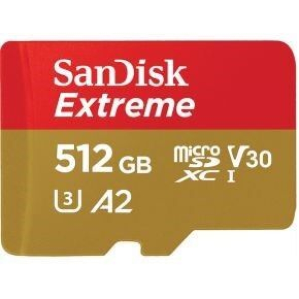 SanDisk Geheugenkaart Extreme MicroSDXC 512GB met SD Adapter