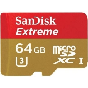 SanDisk Geheugenkaart Extreme MicroSDXC 64GB met SD Adapter