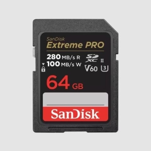 SanDisk Pro SD-Kaart 64GB V60 UHS-II 280/100MB/s
