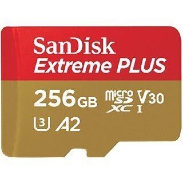 SanDisk Geheugenkaart Extreme Plus MicroSDXC 256GB met SD Adapter