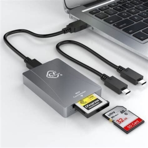 Rocketek Dual-Slot Portable UHS-II 10Gbps USB 3.2 CFexpress Type A & SD4.0 Memory Card Reader