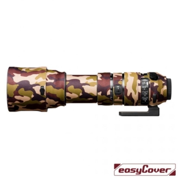 easyCover Lens Oak voor Sigma 60 - 600 mm f/4.5-6.3 DG OS HSM | S Bruin Camouflage